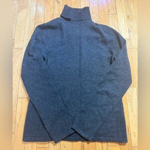 Lord & Taylor  Dark Gray Turtleneck Sweater cashmere #745